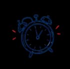 Sketched alarm clock accent