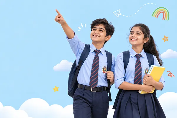 Students looking forward